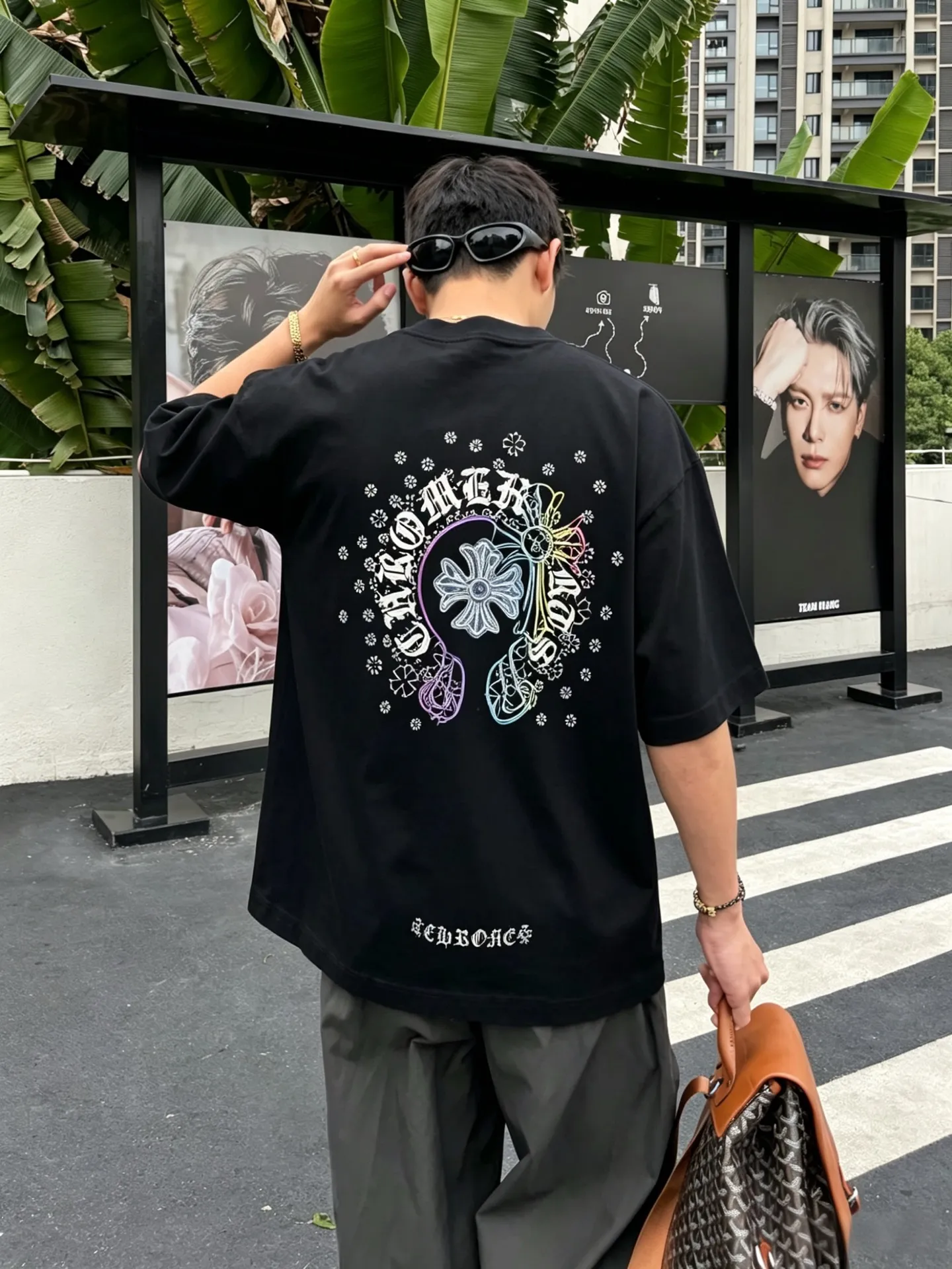 CH～ 《 》 tee ， Same Style ， : Black White Coffee Brown Size：S（90-130 ） M（125-150 ） L（135-165 ） XL（160-190 ） XXL（185 ）